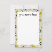 スポーツパーソナライズされたノテカード サンキューカード (正面)