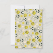 スポーツパーソナライズされたノテカード サンキューカード (裏面)