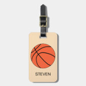 スポーツパーソナライズされたバスケットボール ラゲッジタグ (正面縦)