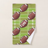 スポーツパーソナライズされたフィールドのサッカーパターン バスタオルセット (ハンドタオル)