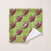 スポーツパーソナライズされたフィールドのサッカーパターン バスタオルセット (ウォッシュタオル)