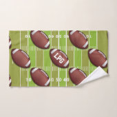 スポーツパーソナライズされたフィールドのサッカーパターン バスタオルセット (ハンドタオル)