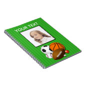 スポーツパーソナライズされたフォトノートブック ノートブック (右側)
