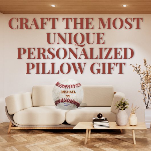 スポーツパーソナライズされたヴィンテージ野球ピローギフト ラウンドクッション
