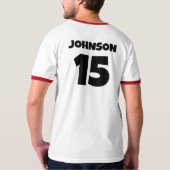 スポーツパーソナライズされた名番号Tシャツ Tシャツ (裏面)