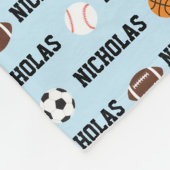 スポーツパーソナライズされた毛布 フリースブランケット (角)