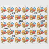 スポーツパーソナライズされた球 ラッピングペーパー (フラット)