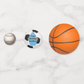 スポーツパーソナライズされた誕生日紙吹雪 コンフェッティ (裏面)