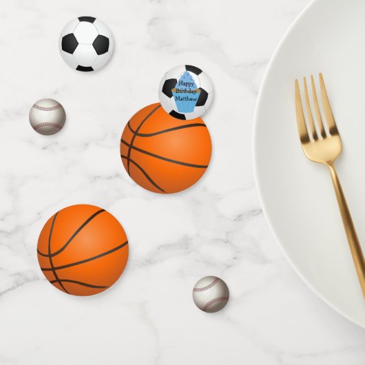 スポーツパーソナライズされた誕生日紙吹雪 コンフェッティ (グループ)