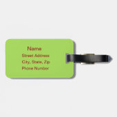 スポーツパーソナライズされた野球のボールと手袋 ラゲッジタグ (裏面横)