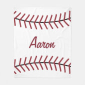 スポーツパーソナライズされた野球の毛布ギフト フリースブランケット (正面)