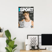 スポーツパーソナライズされた雑誌の表紙 ポスター (ホームオフィス)