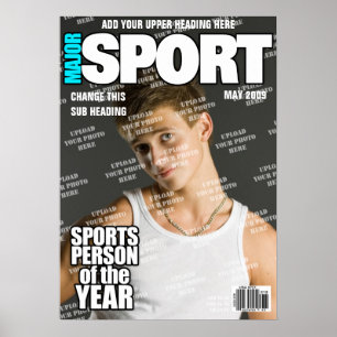 スポーツパーソナライズされた雑誌の表紙 ポスター