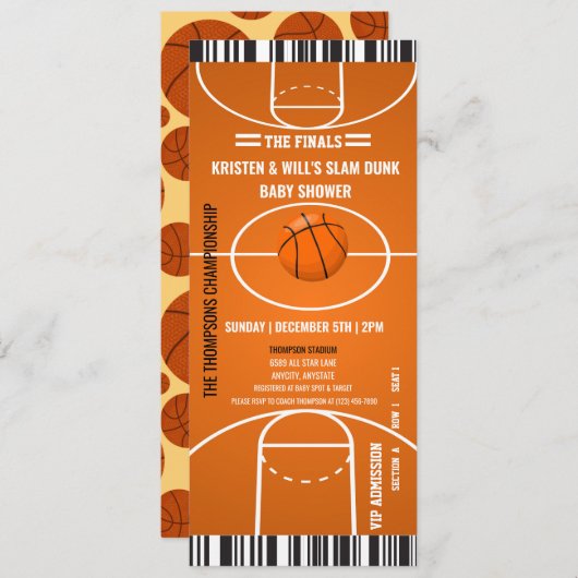 スポーツパーティの招待状 |男の子の赤ちゃんシャワー 招待状 (正面/裏面)