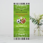 スポーツパーティの招待状 |男の子の赤ちゃんシャワー 招待状 (スタンド正面)