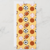 スポーツパーティの招待状 |男の子の赤ちゃんシャワー 招待状 (裏面)