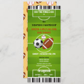 スポーツパーティの招待状 |男の子の赤ちゃんシャワー 招待状 (正面/裏面)