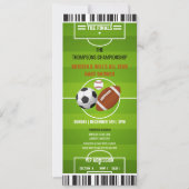 スポーツパーティの招待状 |男の子の赤ちゃんシャワー 招待状 (正面)