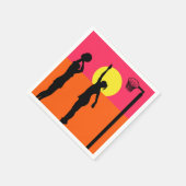 スポーツパーティーアイディアNetballテーマ スタンダードカクテルナプキン (角)