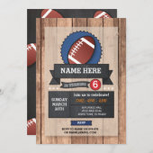 スポーツパーティーアメリカンフットボールUSA誕生日招待状 招待状 (正面/裏面)