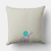 スポーツパーティーウォーターカラーピックボールをテーマにした誕生日 クッション (裏面)