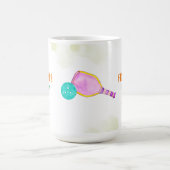 スポーツパーティーウォーターカラーピックボールをテーマにした誕生日 コーヒーマグカップ (中央)