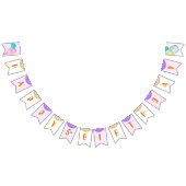 スポーツパーティーウォーターカラーピックボールをテーマにした誕生日 バンティングフラッグ (全)