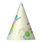 スポーツパーティーウォーターカラーピックボールをテーマにした誕生日 パーティーハット (左)