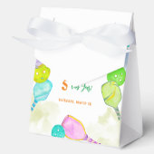 スポーツパーティーウォーターカラーピックボールをテーマにした誕生日 フェイバーボックス (正面)