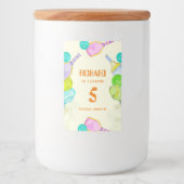 スポーツパーティーウォーターカラーピックボールをテーマにした誕生日 フードラベル (正面)