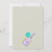 スポーツパーティーウォーターカラーピックボールをテーマにした誕生日 招待状 (裏面)