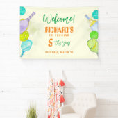 スポーツパーティーウォーターカラーピックボールをテーマにした誕生日 横断幕 (インサイチュ)