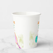 スポーツパーティーウォーターカラーピックボールをテーマにした誕生日 紙コップ (左)