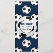 スポーツパーティーサッカーテーマパーソナライズされたメニューカード メニュー (裏面)