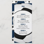 スポーツパーティーサッカーテーマパーソナライズされたメニューカード メニュー (正面/裏面)