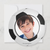 スポーツパーティーサッカーテーマ写真招待状 招待状 (裏面)