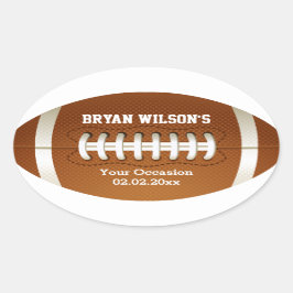 スポーツパーティーサッカーテーマ 楕円形シール