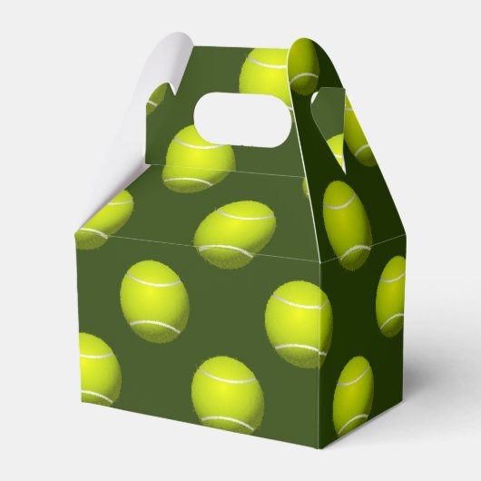 スポーツパーティーテニステーマパーソナライズされたお願いボックス フェイバーボックス (裏面サイド)