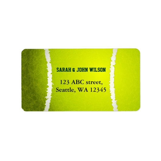 スポーツパーティーテニステーマ住所 シール (正面)