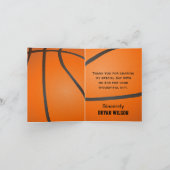 スポーツパーティーバスケットボールテーマありがとう サンキューカード (内部)