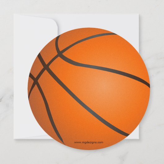 スポーツパーティーバスケットボールテーマパーソナライズされた招待状 招待状 (裏面)