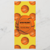 スポーツパーティーバスケットボールテーマメニューカード メニュー (裏面)