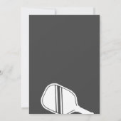 スポーツパーティーピックボールブラック&ホワイト結婚ズ 招待状 (裏面)