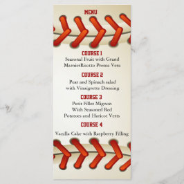 スポーツパーティー野球テーマパーソナライズされたメニューカード メニュー