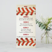 スポーツパーティー野球テーマパーソナライズされたメニューカード メニュー (スタンド正面)