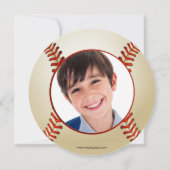 スポーツパーティー野球テーマ写真招待状 招待状 (裏面)