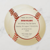 スポーツパーティー野球テーマ写真招待状 招待状 (正面/裏面)