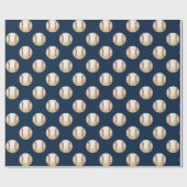 スポーツパーティー野球テーマ ラッピングペーパー (フラット)