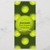 スポーツパーティーTennisnthemeカスタマイズメニューカード メニュー (裏面)