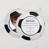 スポーツパーティ サッカー テーマの写真招待状 招待状 (正面/裏面)